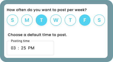 Posting schedule
